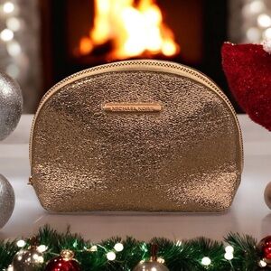 Michael Kors Rose Gold Glitter Makeup Bag in Excellent Condition!